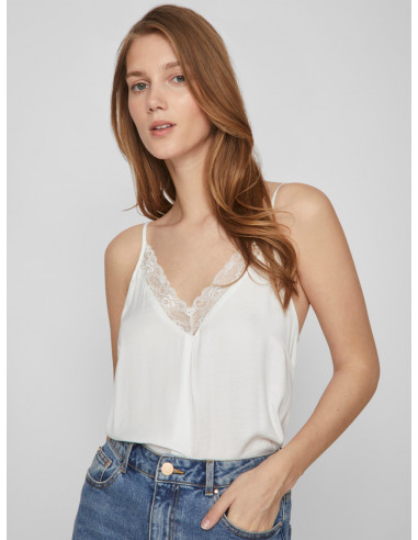 Top-Vila-CAVA V-NECK BLANC