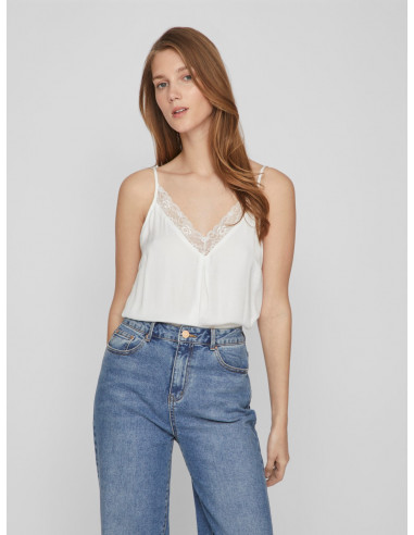 Top-Vila-CAVA V-NECK BLANC