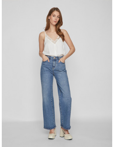 Top-Vila-CAVA V-NECK BLANC