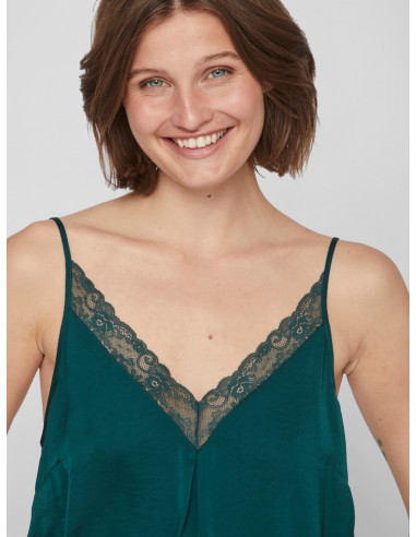Top-Vila-CAVA V-NECK VERT