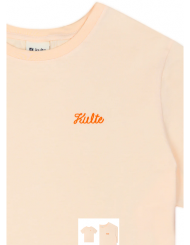 T-shirt-Kulte-SCRIPT ABRICOT