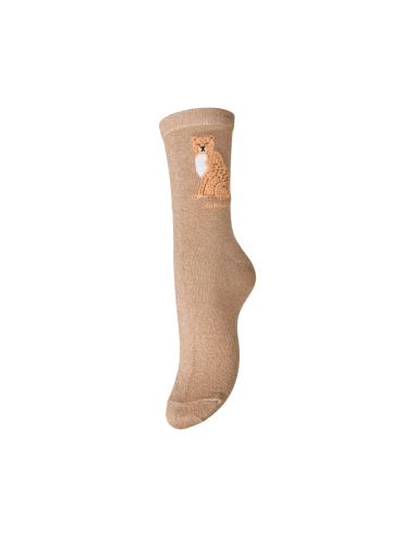 CHAUSSETTES-Pieces-SEBBY-ANIMAL TAUPE