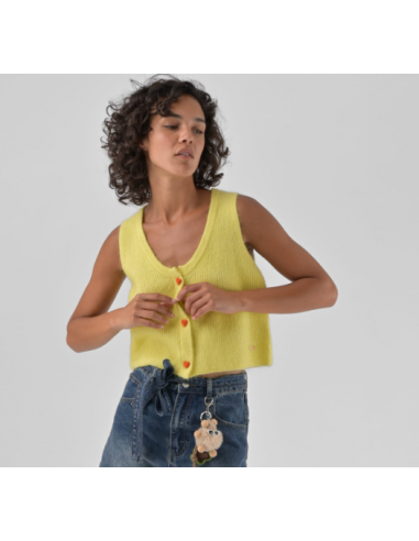 Gilet  sans manches-Orféo-ORIANE JAUNE