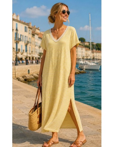 Robe-NOS- RAYURES JAUNE