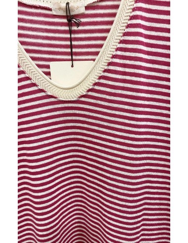Robe-NOS- RAYURES ROSE