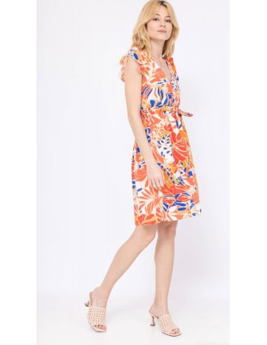 Robe- Lili ROSE- Imprimé orange