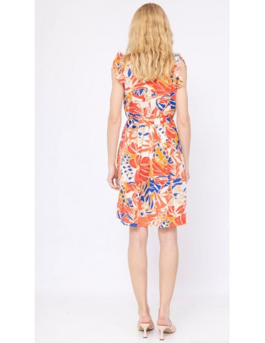 Robe- Lili ROSE- Imprimé orange