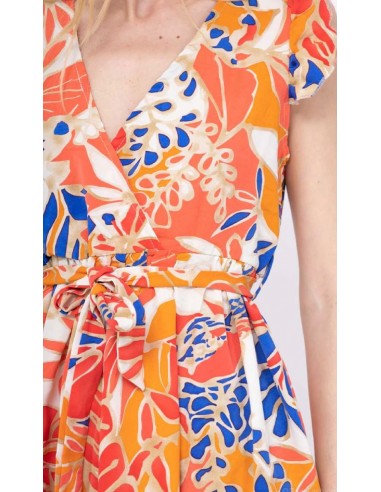 Robe- Lili ROSE- Imprimé orange