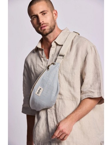 Sac banane-Hindbag-OLIVIA RAYURES BLEU