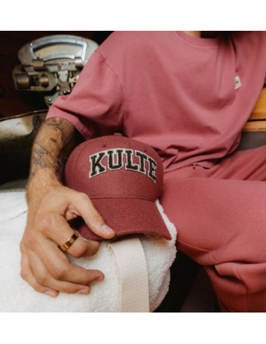 Casquette-KULTE-FLANEL BORDEAUX